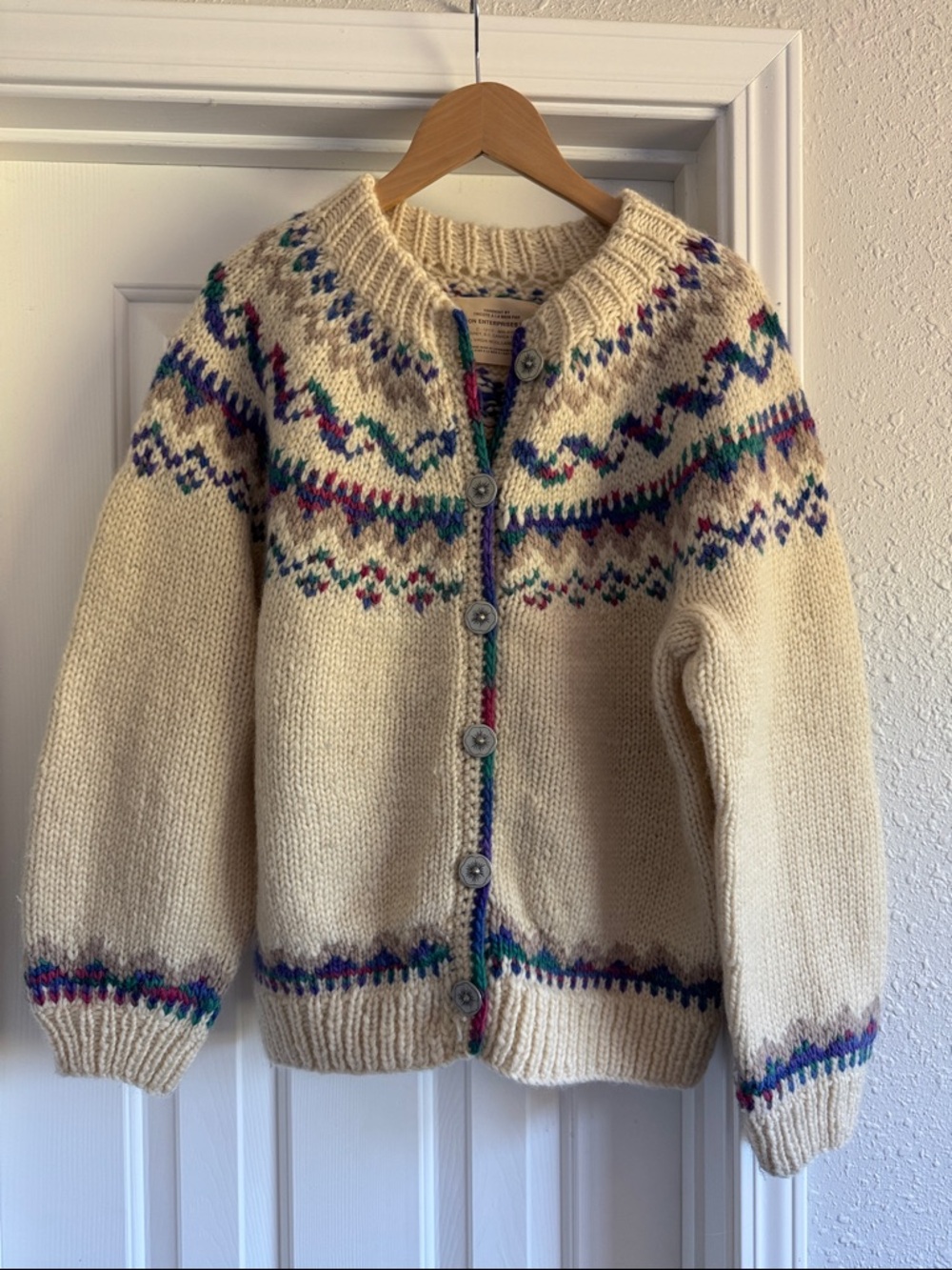 VTG Icelandic Wool Handknit Cardigan